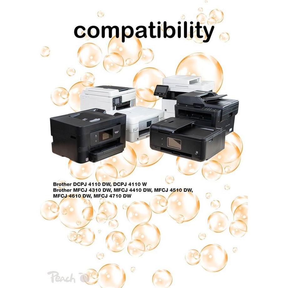 Peach  Tinte Bher LC-1257 XL BK, C, M, Y 