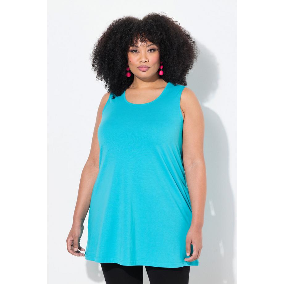 Ulla Popken Top Linea A Scollo Rotondo Senza Maniche  