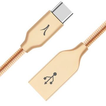Câble USB Akashi USB Type C - Métal Or