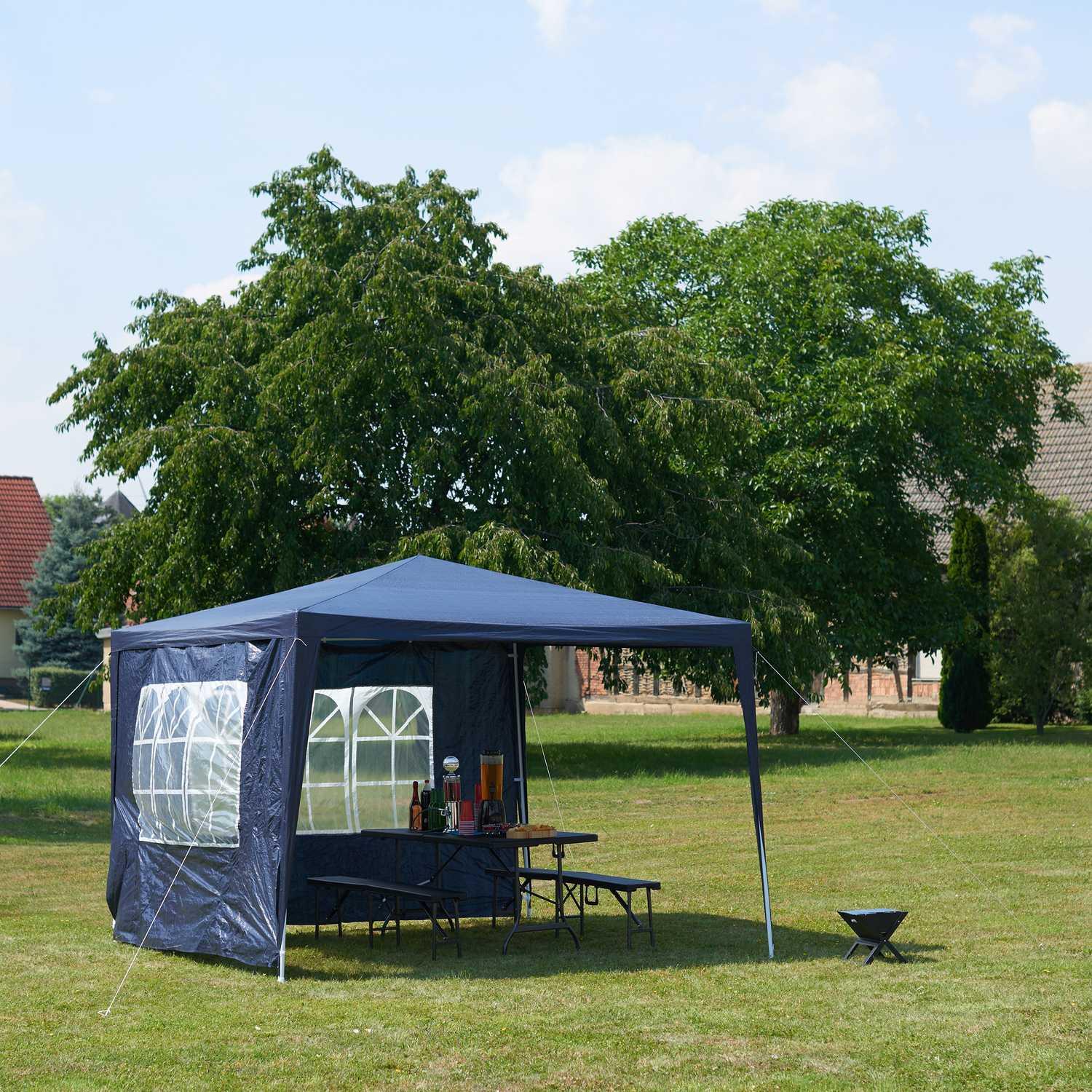 Northio Tente de fête 3x3 m 2 murs  