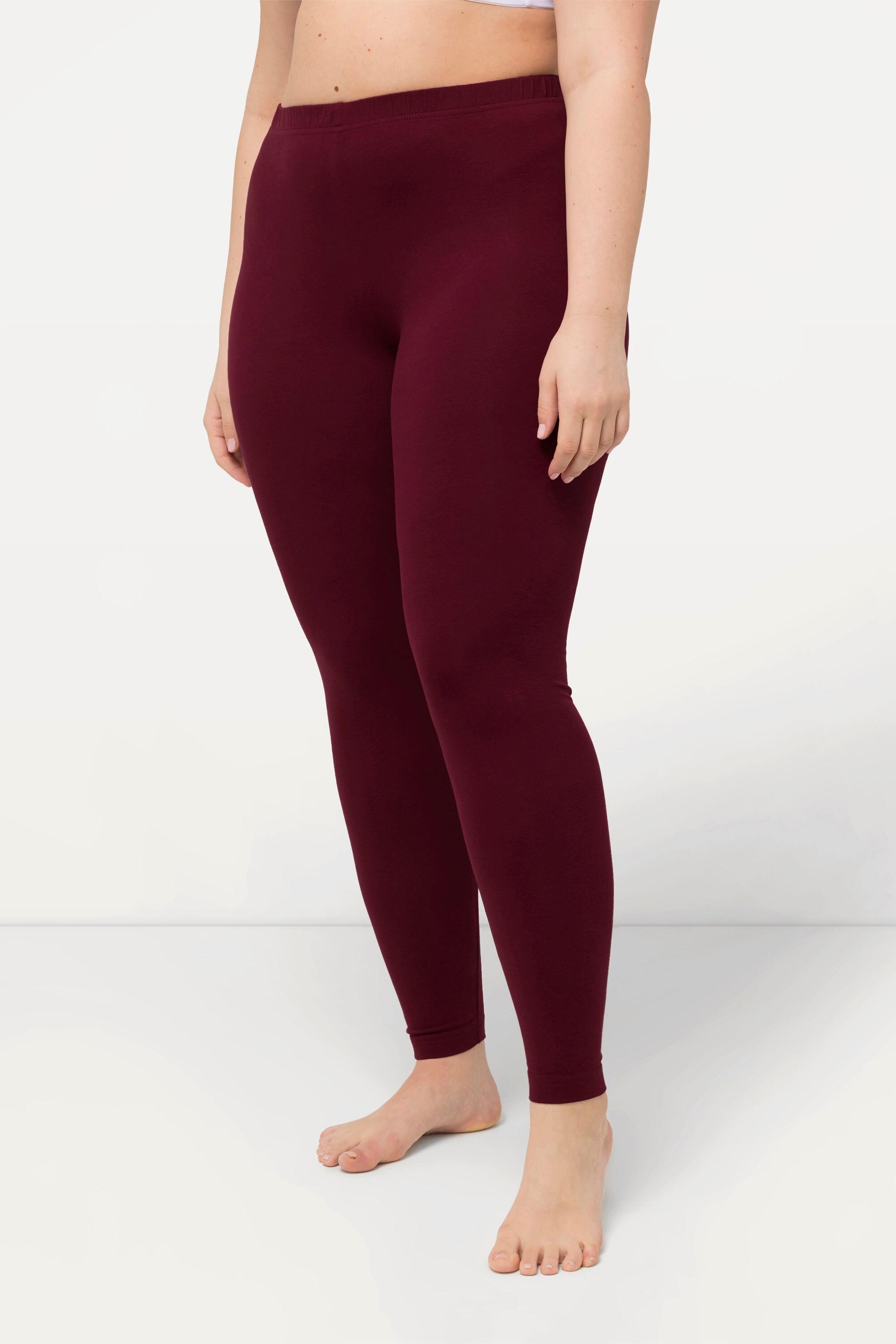 Ulla Popken  Leggings di cotone con cintura completamente elastica 