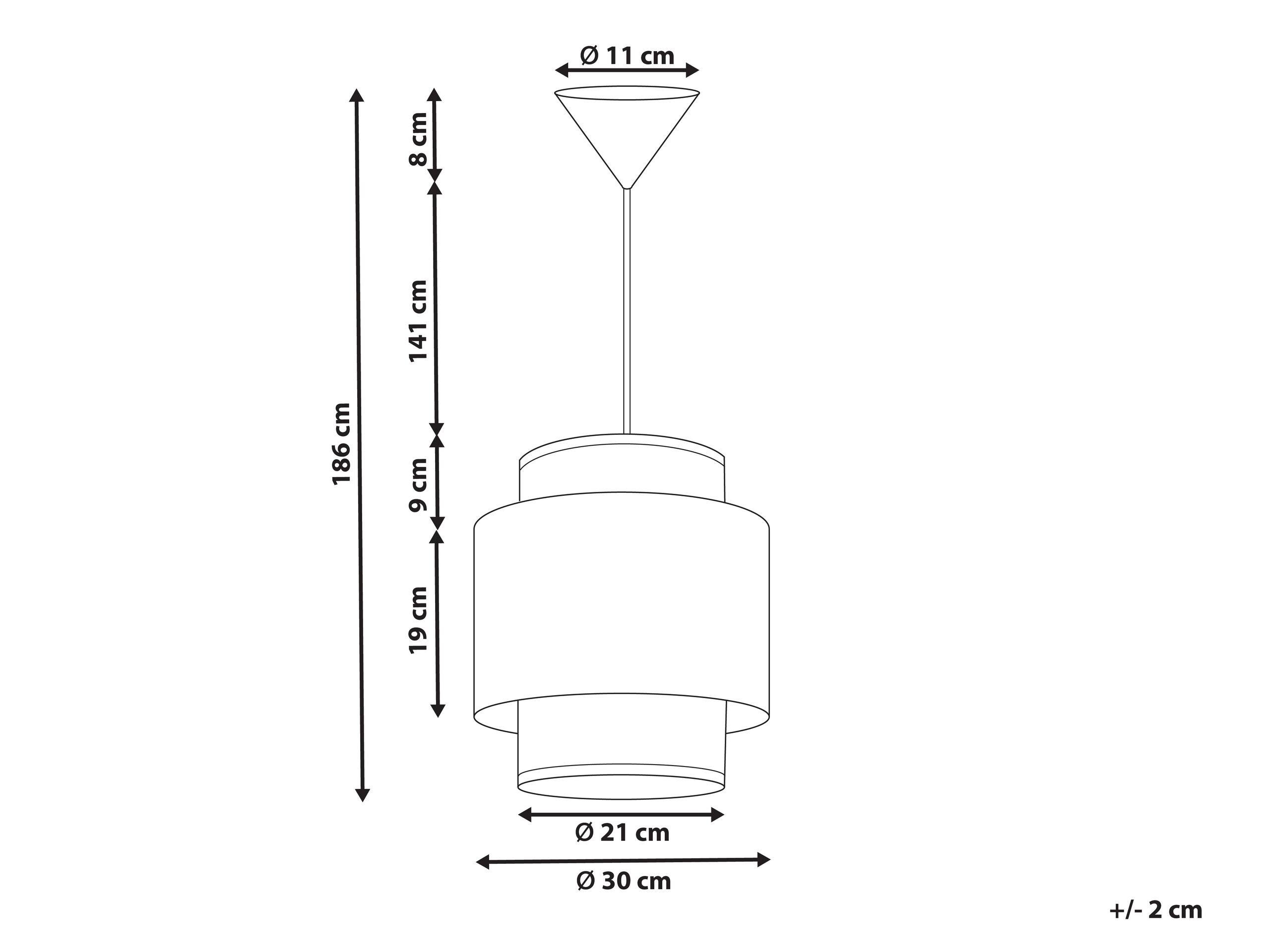 Beliani Lampe suspension en Polyester Moderne BOERI  