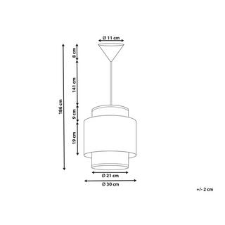 Beliani Lampe suspension en Polyester Moderne BOERI  