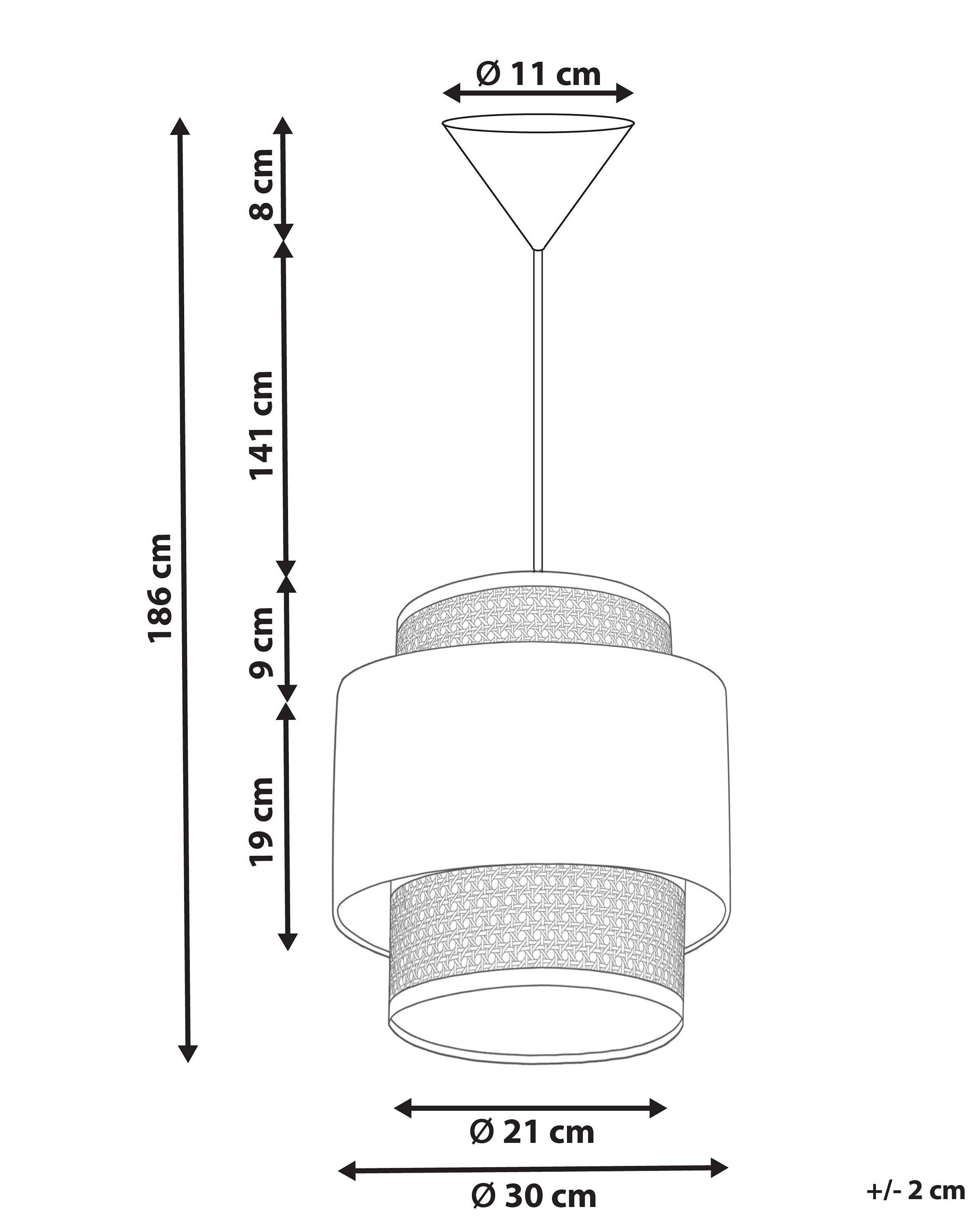 Beliani Lampadario en Poliestere Moderno BOERI  