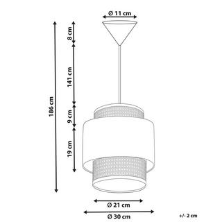 Beliani Lampadario en Poliestere Moderno BOERI  