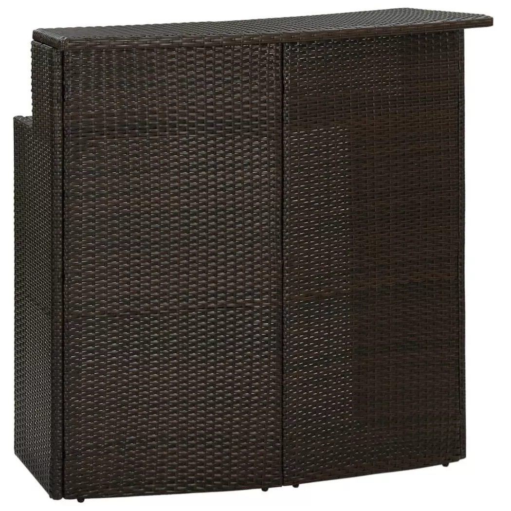 VidaXL - Table de bar rotin synthétique, One Size, Marron