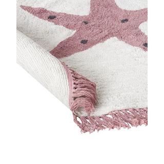 Beliani Kinderteppich aus Baumwolle Modern STARS  