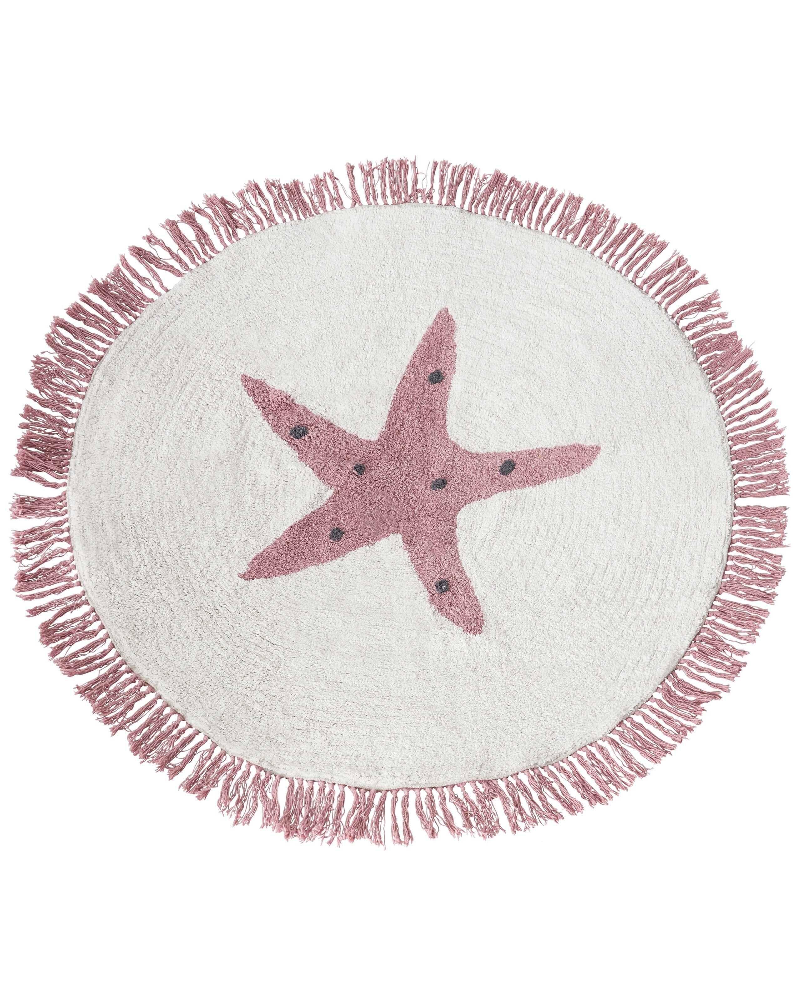 Beliani Teppich aus Baumwolle Modern STARS  