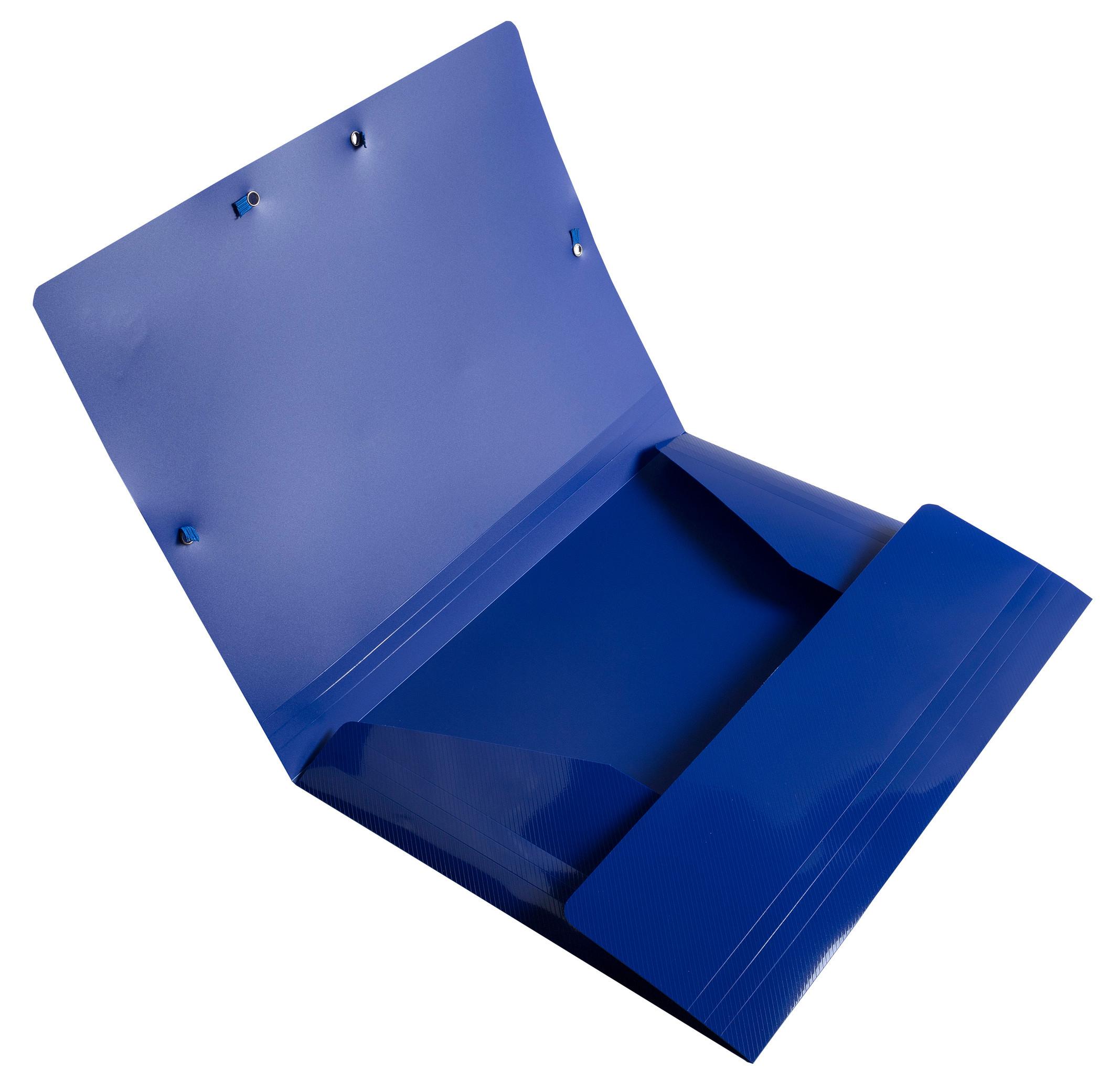 Exacompta Sammelmappe A4 mit Gummizug und 3 Klappen, Recycling-PP, BeeBlue - x 24  