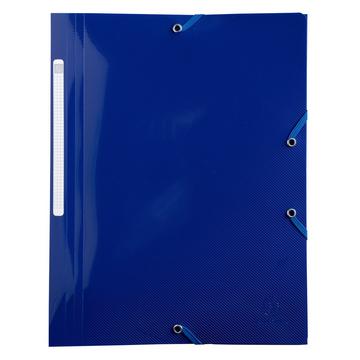 Sammelmappe A4 mit Gummizug und 3 Klappen, Recycling-PP, BeeBlue - x 24