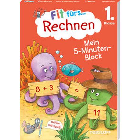 Fit fürs Rechnen 1. Klasse. Mein 5-Minuten-Block Meyer, Julia; Wandrey, Guido (Illustrationen) Couverture rigide 