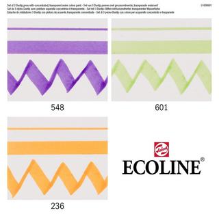 Ecoline  Ecoline Duotip evidenziatore 3 pz Punta sottile/smussata Verde chiaro, Arancione chiaro, Viola 