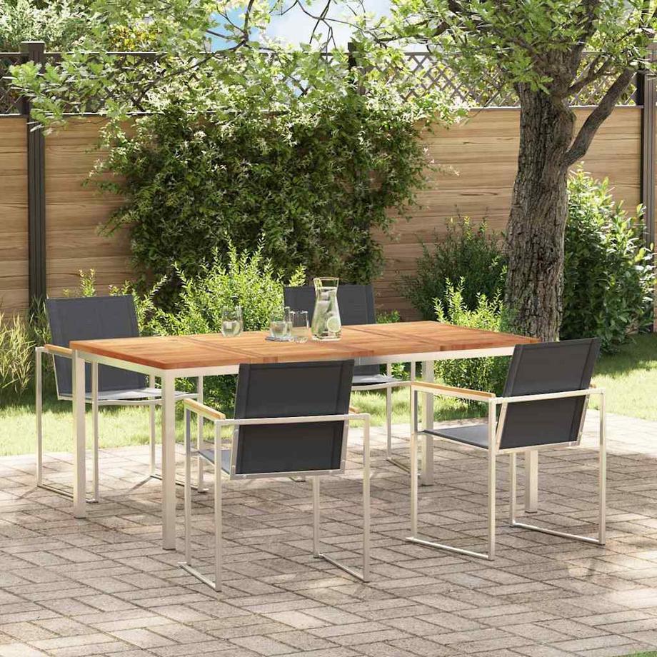 VidaXL Mobilier de jardin teck massif  
