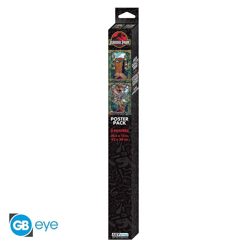 GB Eye Poster - Set of 2 - Jurassic Park - Set 2 Chibi Poster - "Tür" und "Dinosaurier".  