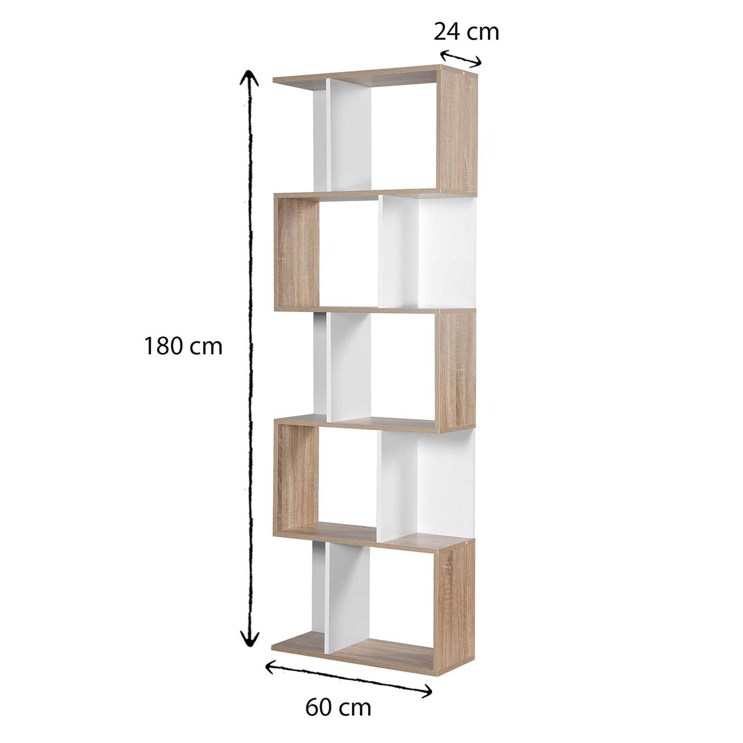 Calicosy Scaffale destrutturato H180 cm - Effetto legno e bianco  