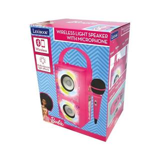 Lexibook  Barbie Tragbarer Bluetooth-Lautsprecher mit Mikrofon und Lichteffekten 