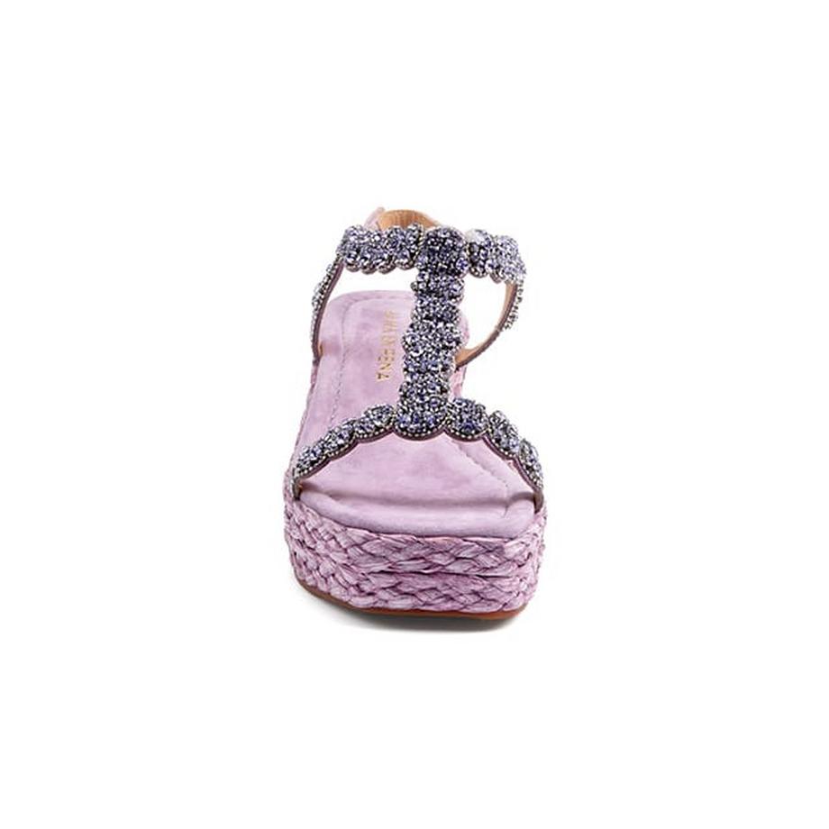 Alma En Pena AP1006 Sandales Compensées Ornées  