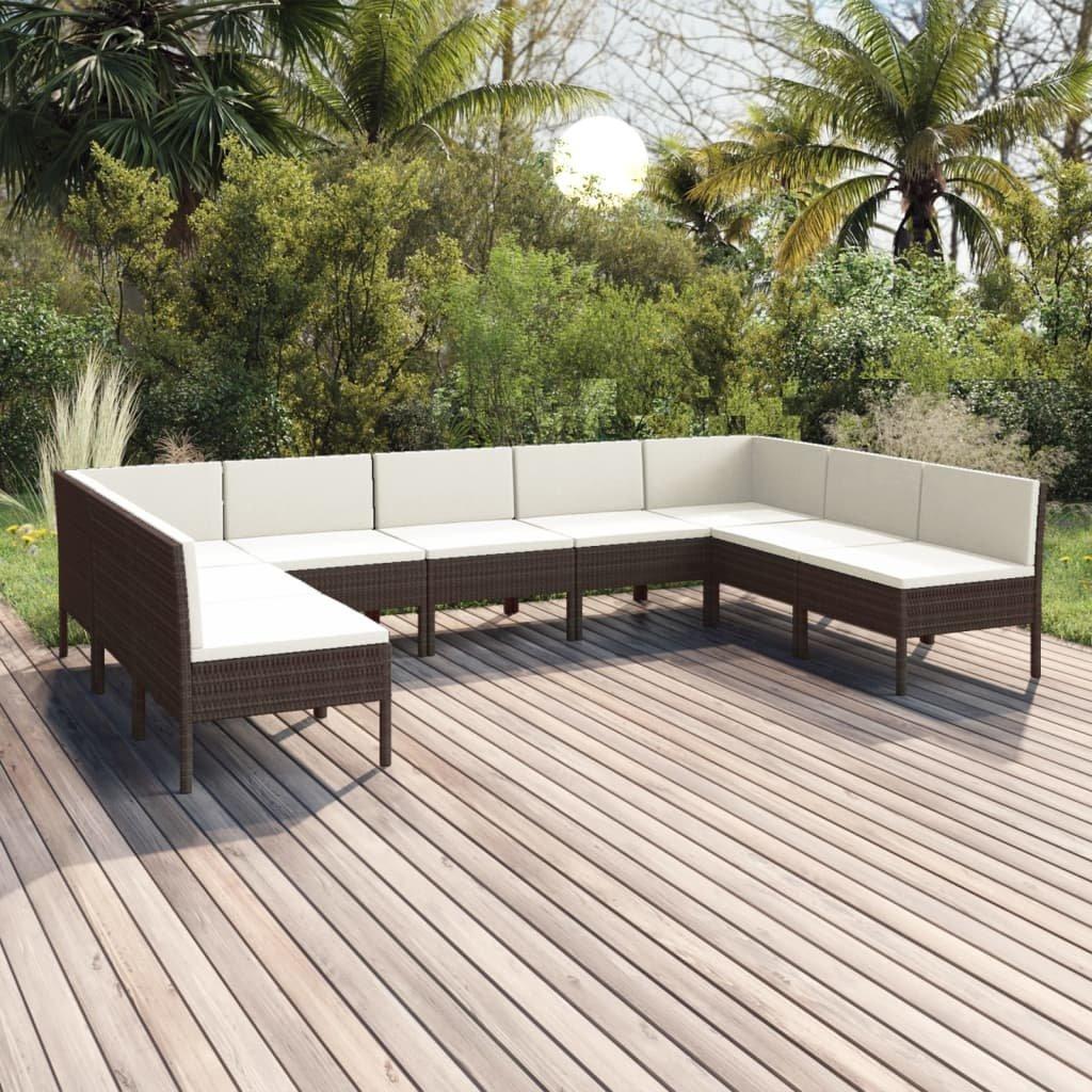 VidaXL Garten-sofagarnitur poly-rattan  