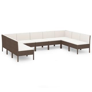 VidaXL Garten-sofagarnitur poly-rattan  