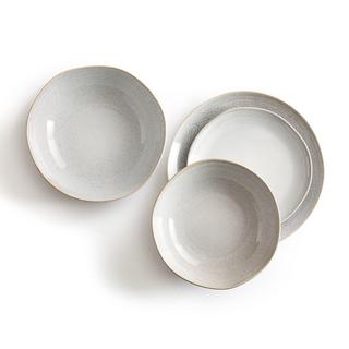 La Redoute Intérieurs Lot de 4 assiettes plates grès  