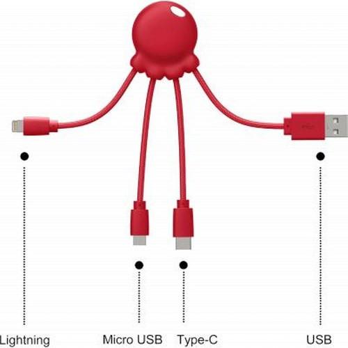 Xoopar  Câble USB A/micro USB+ USB C+ Lightning 