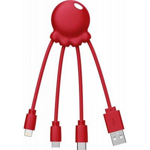 Xoopar  Câble USB A/micro USB+ USB C+ Lightning 