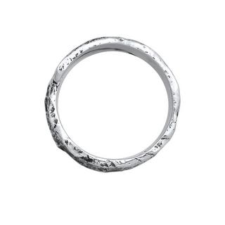 Kuzzoi  Ring Bandring Struktur Used Look 925 Silber 