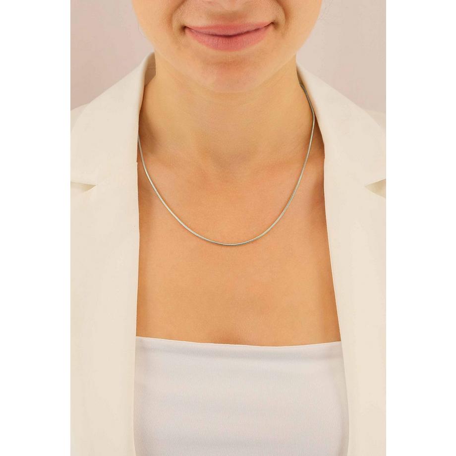 MUAU Schmuck  Collier Schlange Weissgold 750, 1.6mm, 40cm 