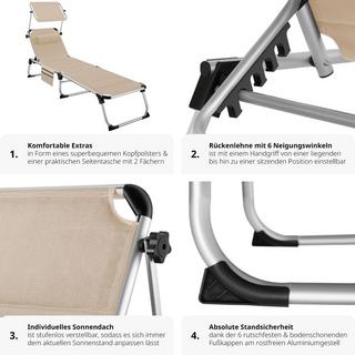 Tectake Sdraio Lorella imbottita, pieghevole  