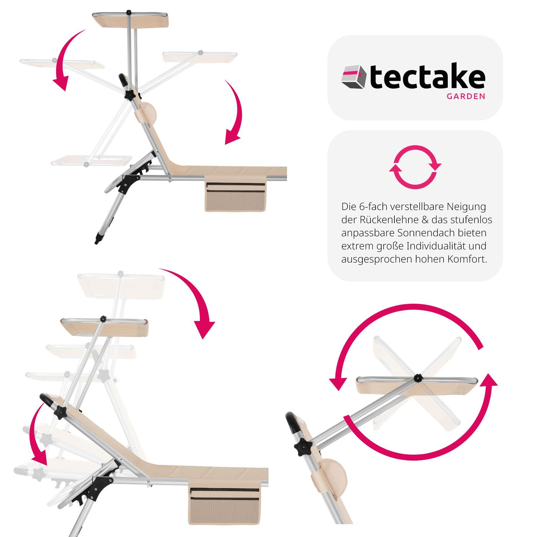 Tectake Sdraio Lorella imbottita, pieghevole  