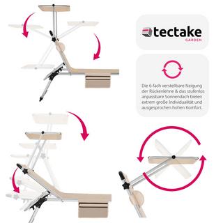 Tectake Sdraio Lorella imbottita, pieghevole  