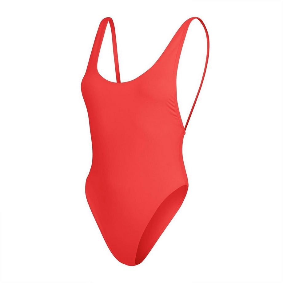 Costume Da Bagno Intero Tinta Unita Girocollo