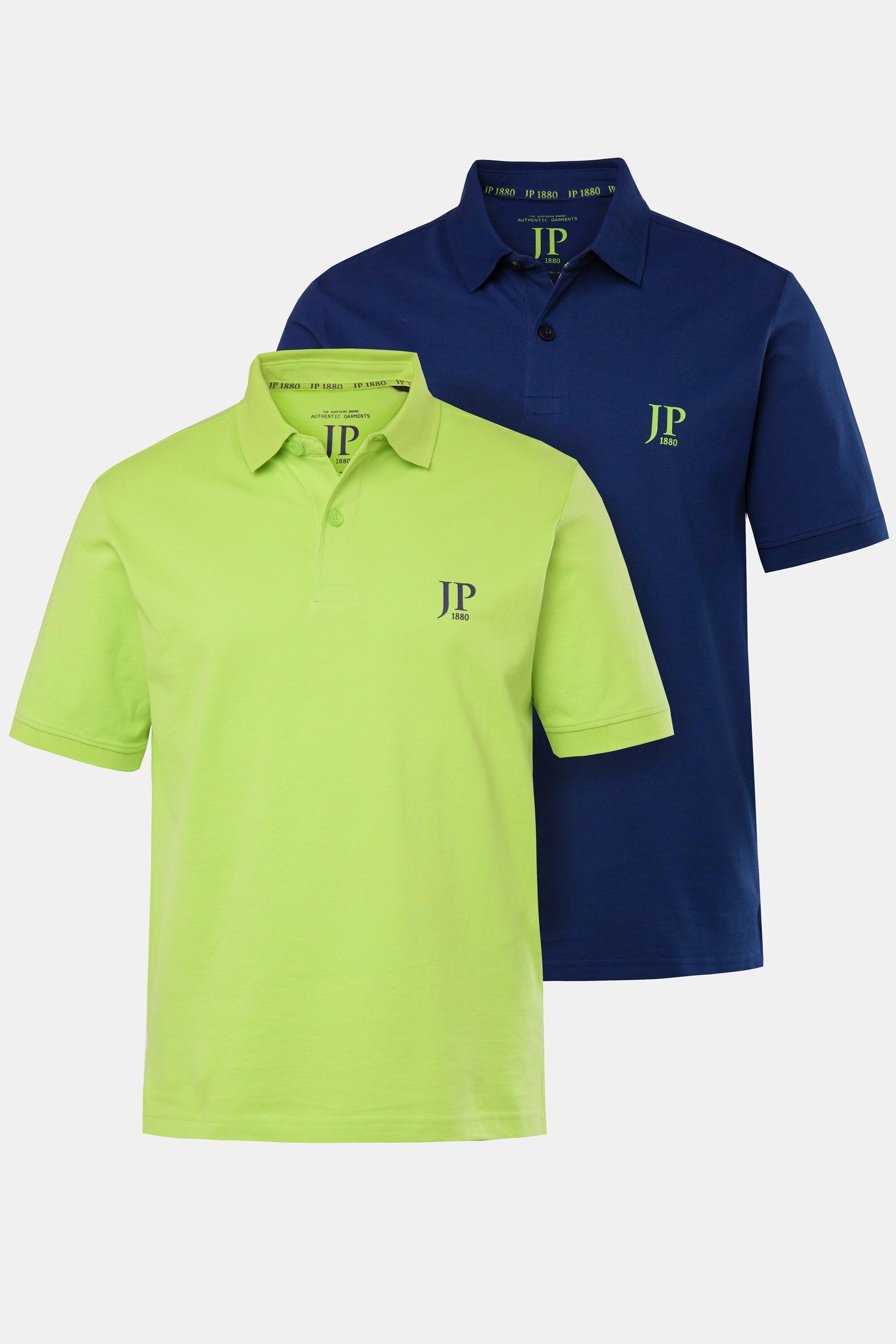 JP1880  Poloshirts, Basic, 2er-Pack, Piqué, gekämmte Baumwolle 