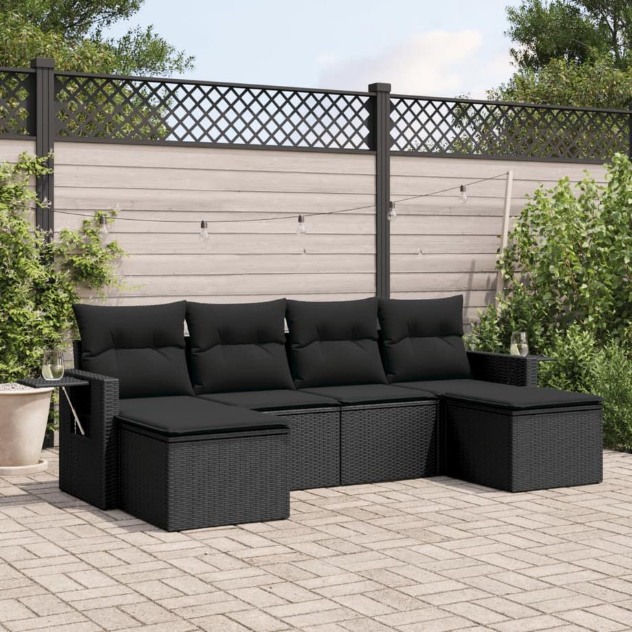 VidaXL set divano da giardino Polirattan  