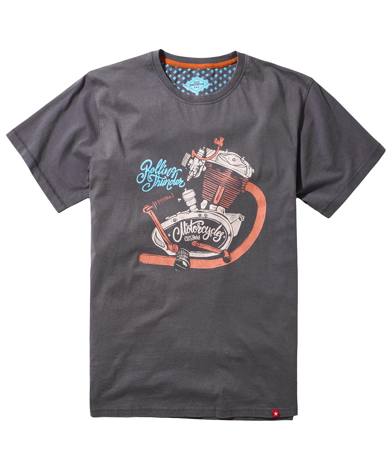 Joe Browns  Ölgewaschener Motorradmotor T-Shirt 