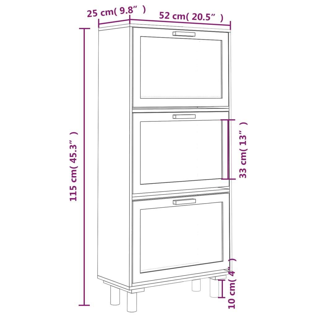 VidaXL Schuhschrank holzwerkstoff  