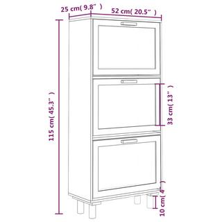 VidaXL Schuhschrank holzwerkstoff  