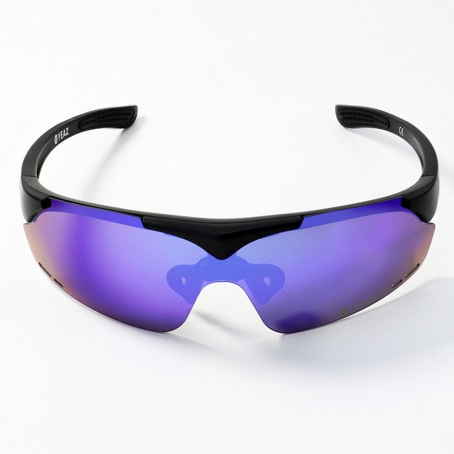 YEAZ  SUNUP Occhiali da sole sportivi Magnet Nero opaco / Blu pieno Revo 