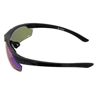 YEAZ  SUNUP Lunettes de soleil de sport magnétiques - noir mat / Revo bleu 