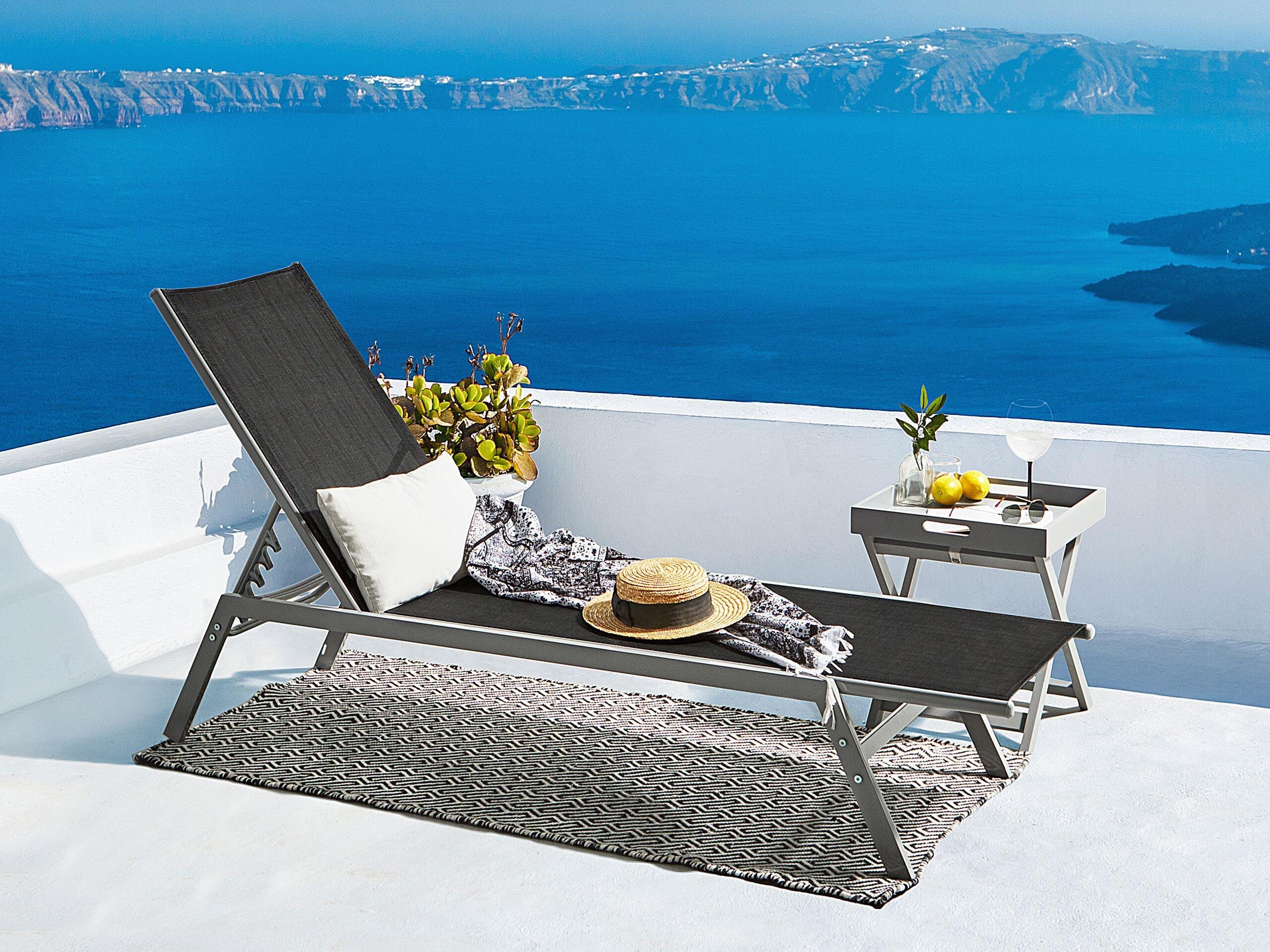 Beliani Sonnenliege aus Stahl Modern NOLI  