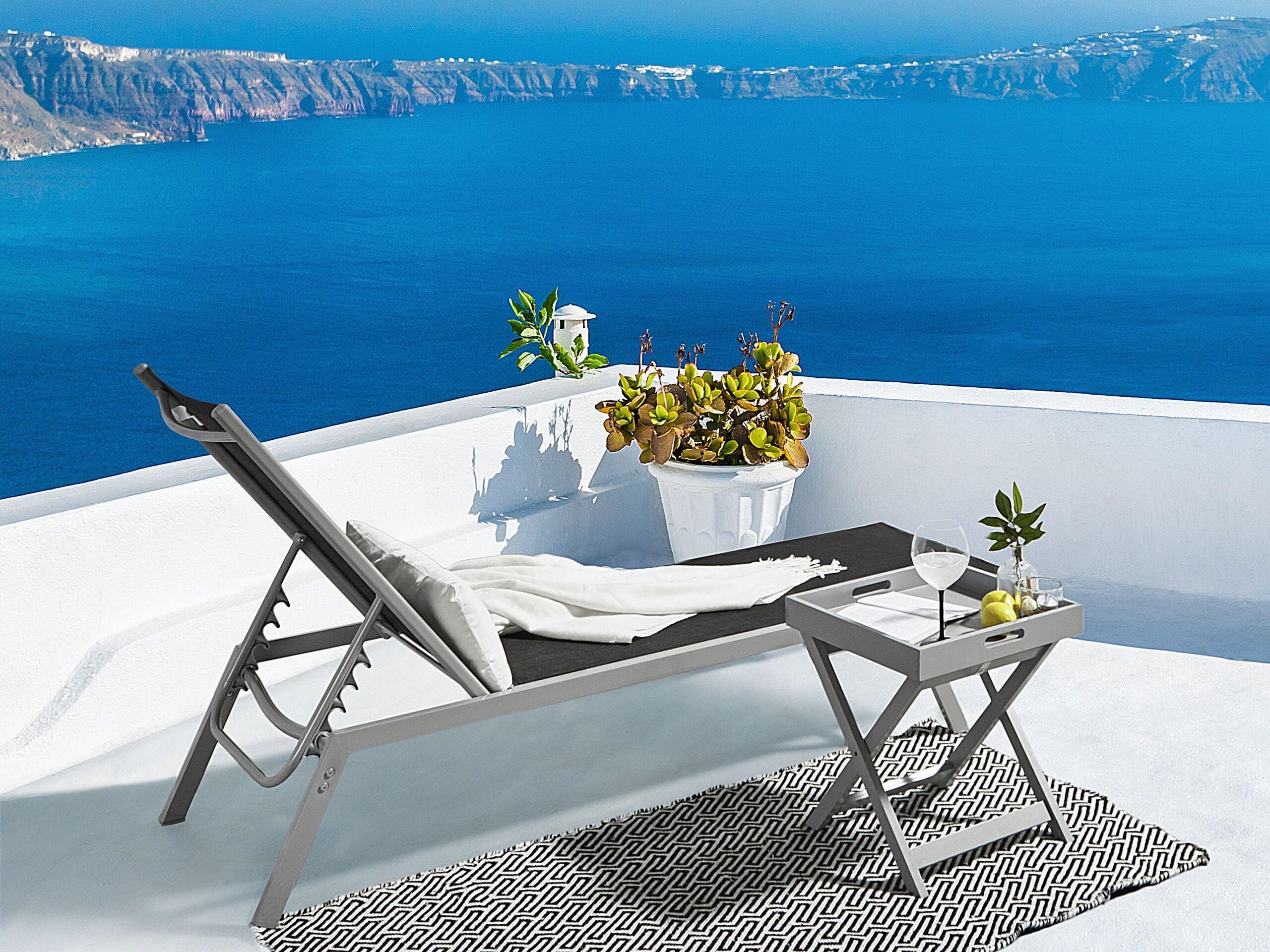 Beliani Sonnenliege aus Stahl Modern NOLI  