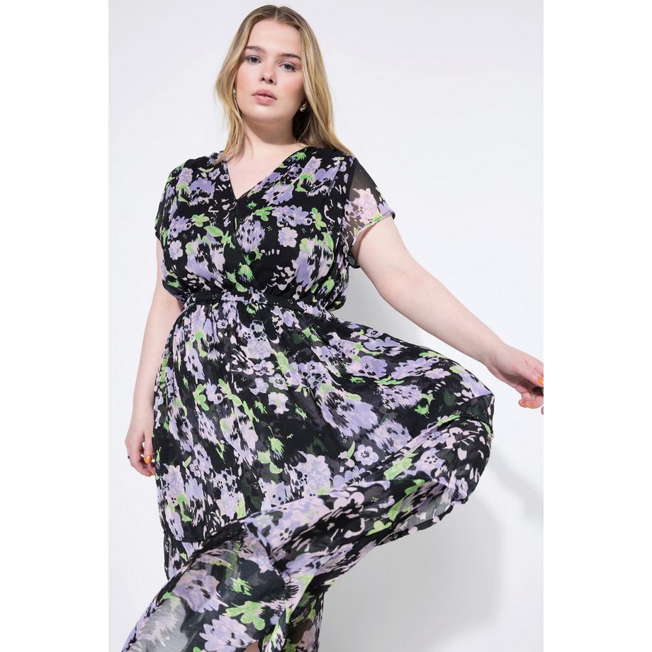 Studio Untold Chiffon Midikleid mit Volants und Unterkleid  