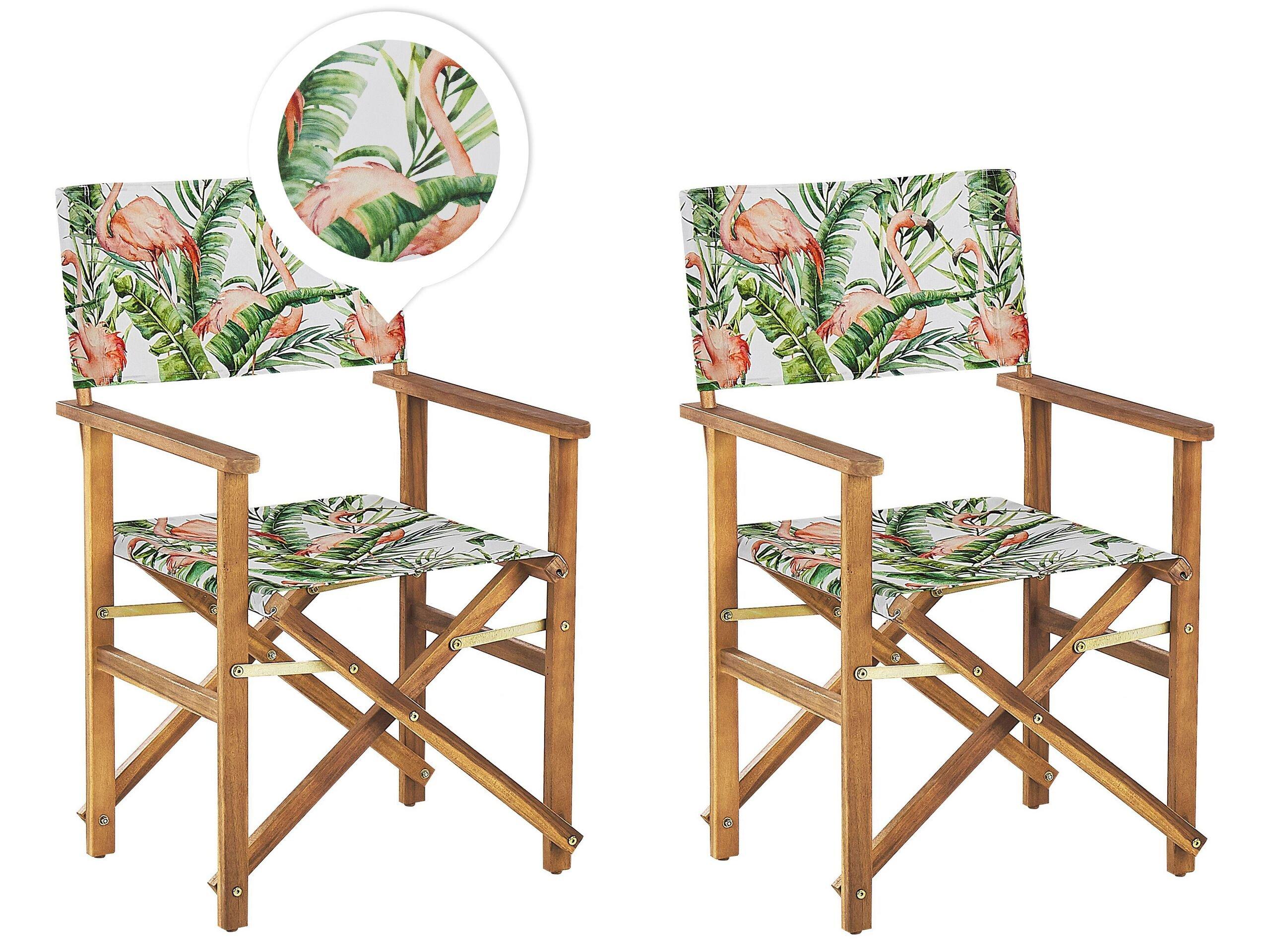 Beliani Lot de 2 chaises de jardin en Polyester Moderne CINE  