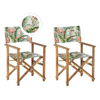 Beliani Lot de 2 chaises en Polyester Moderne CINE  