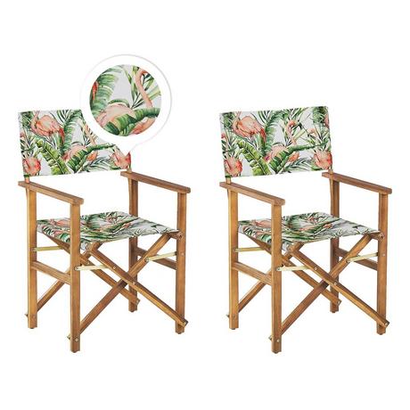 Beliani Lot de 2 chaises de jardin en Polyester Moderne CINE  