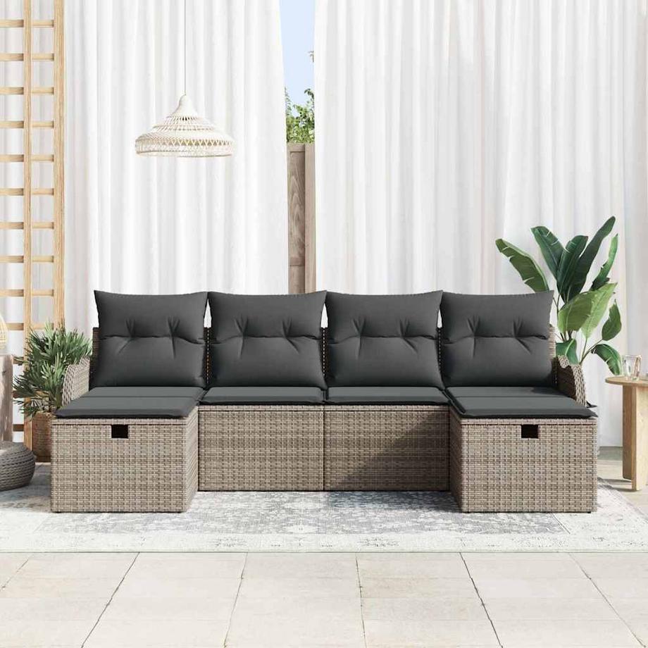 VidaXL Ensemble de canapé de jardin poly rattan  
