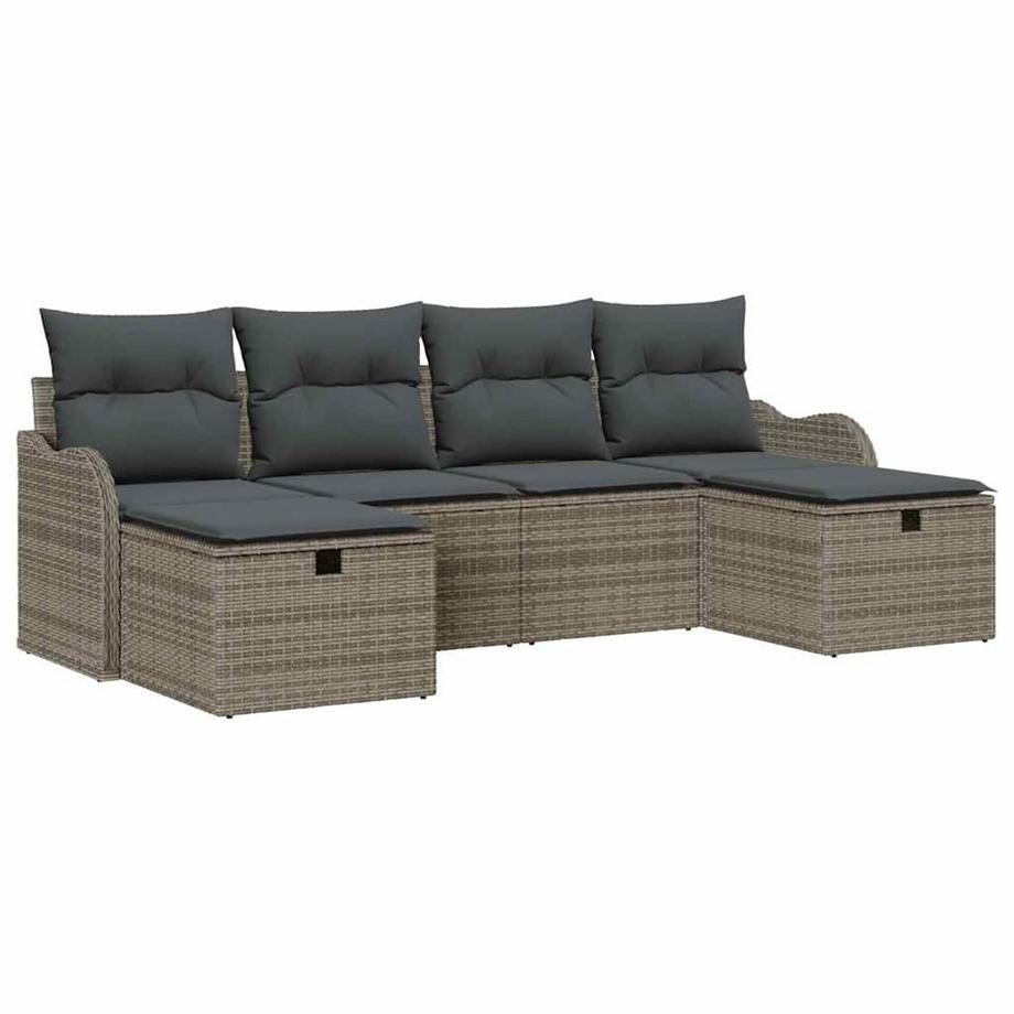 Ensemble de canapé de jardin poly rattan