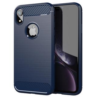 Cadorabo  Hülle für Apple iPhone XR TPU Silikon Edelstahl-Karbonfaser Optik 