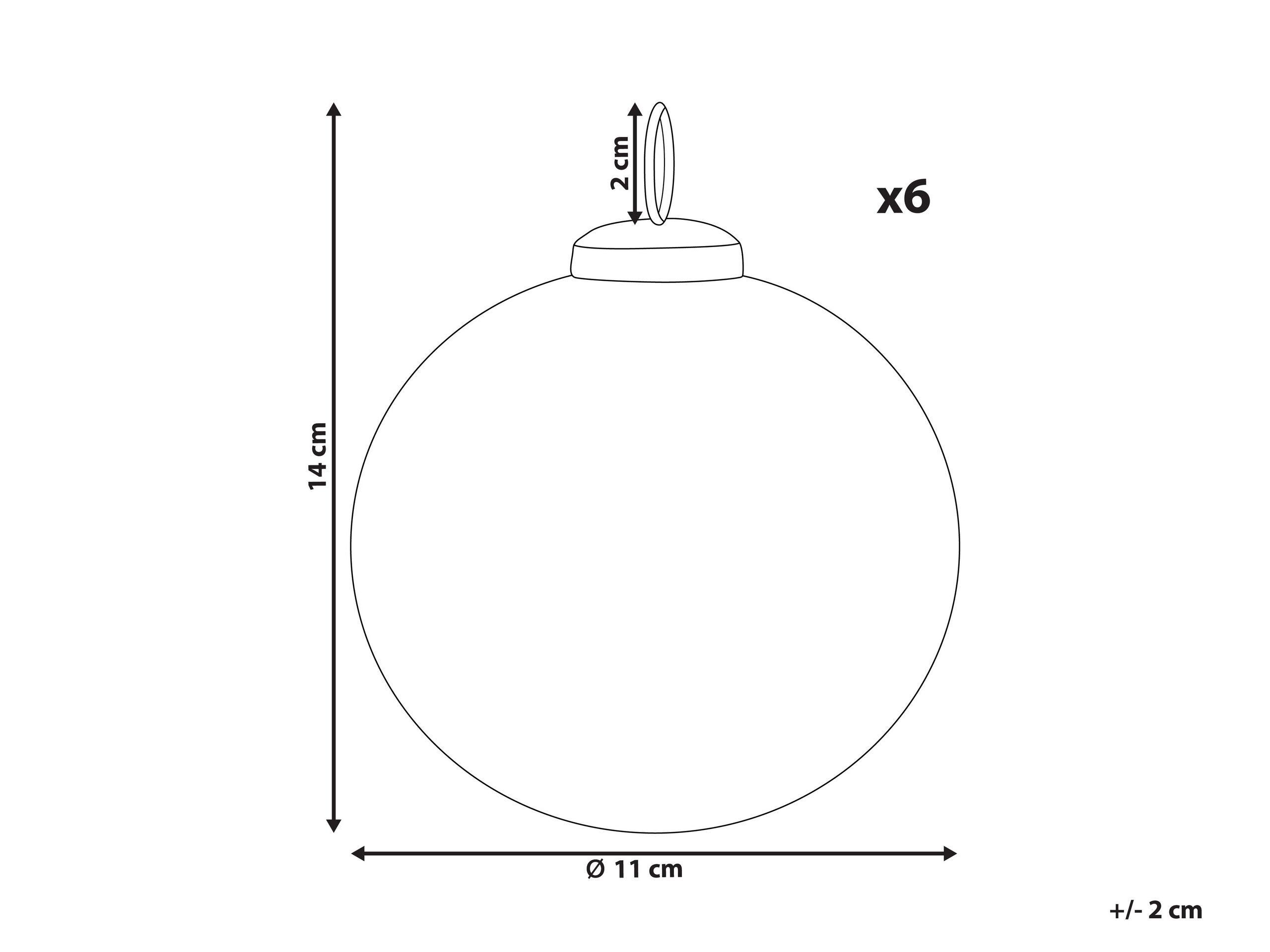 Beliani  Boules de Noël en Verre Traditionnel ASTRAL 