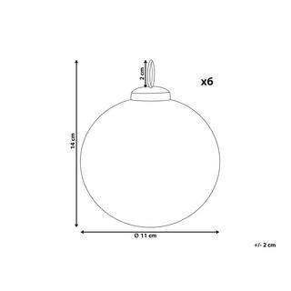 Beliani  Weihnachtsbaumkugeln aus Glas Klassisch ASTRAL 